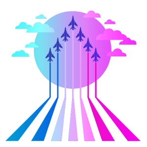 UK military planes in formation