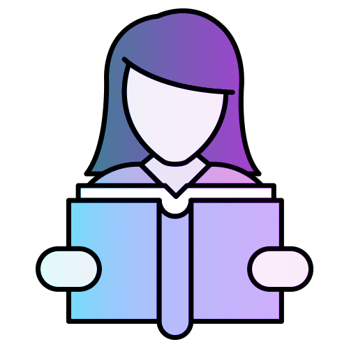 Reading graphic. Woman reading book